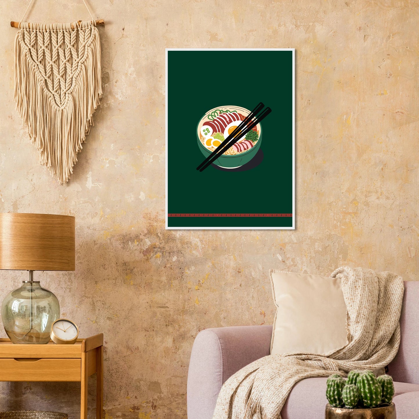 Flavorful ramen bowl wall art print by anya trut customize your size frame art print in a size affordable wall art by Art Aunty NZ