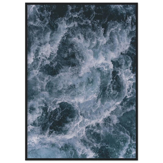 Churn art print in a Wood frame size 21x29.7 cm / 8x12" affordable wall art by Art Aunty NZ