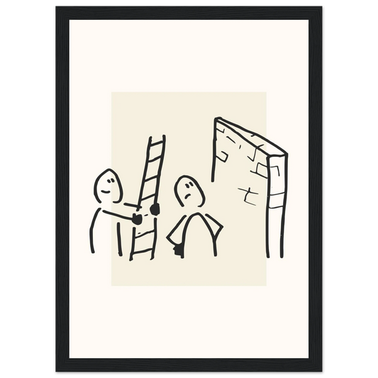 Support art print in a Wood frame size 21x29.7 cm / 8x12" affordable wall art by Art Aunty NZ