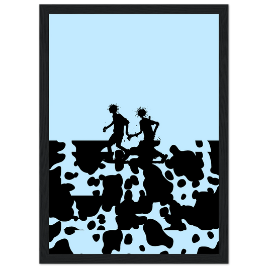 Journey on art print in a Wood frame size 21x29.7 cm / 8x12" affordable wall art by Art Aunty NZ