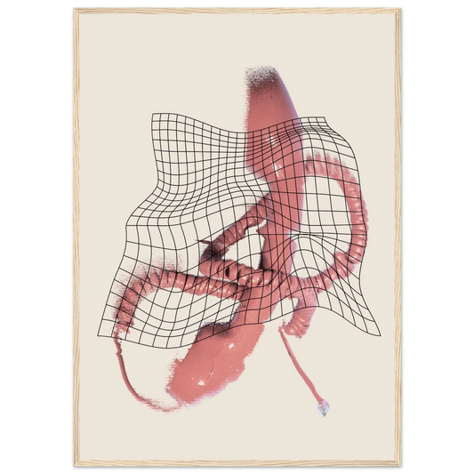 Betty calling art print in a Wood frame size 21x29.7 cm / 8x12" affordable wall art by Art Aunty NZ