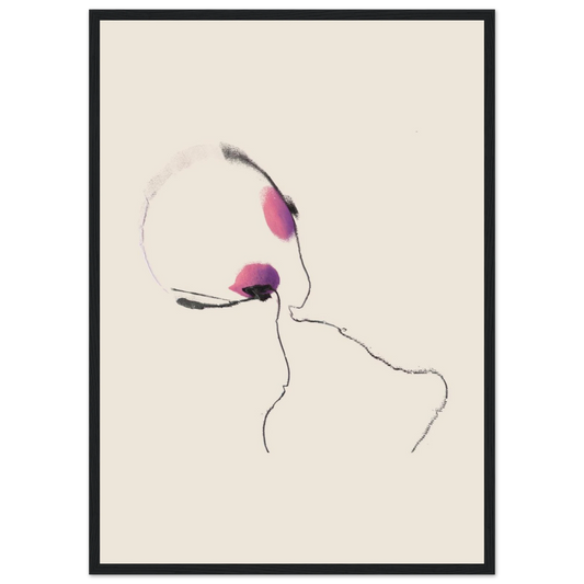 Bliss in the 00s art print in a Wood frame size 21x29.7 cm / 8x12" affordable wall art by Art Aunty NZ