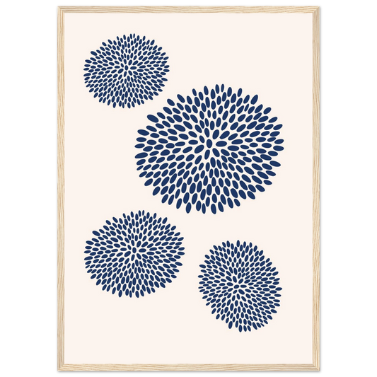 Gardenia art print in a Wood frame size 21x29.7 cm / 8x12" affordable wall art by Art Aunty NZ