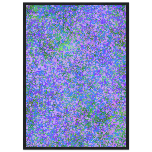 Abstract lavender fields vibrant impressionist art print by anya trut choose your size frame art print in a Wood frame size 21x29.7 cm / 8x12" affordable wall art by Art Aunty NZ