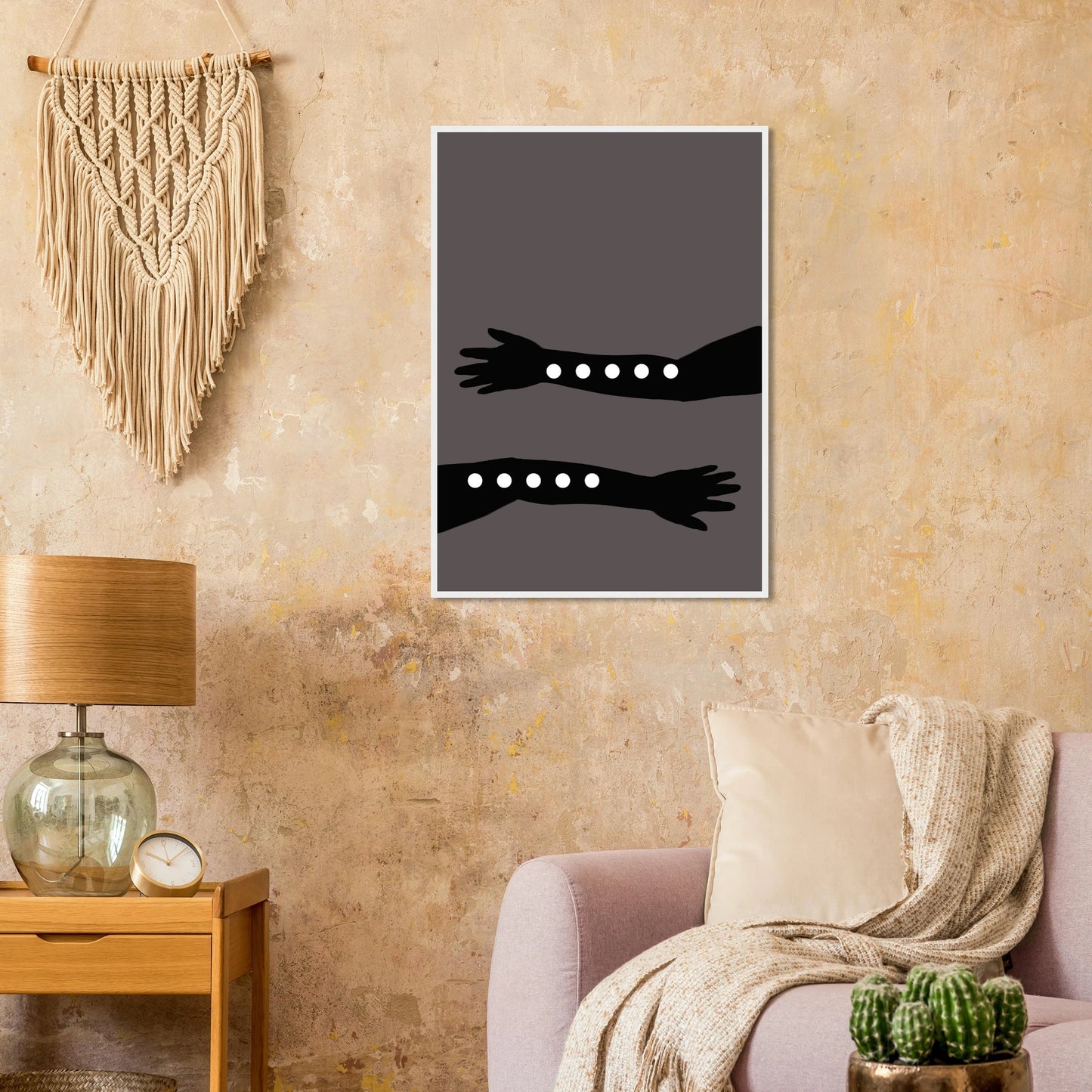 Abstract arms by anya trut striking minimalist wall art multiple sizes frame choices art print in a size affordable wall art by Art Aunty NZ