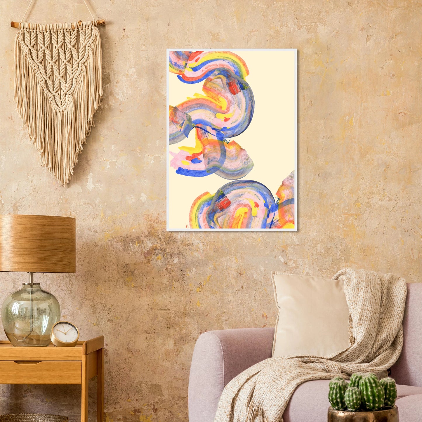Abstract swirls vibrant framed art print by anya trut choose your size frame art print in a size affordable wall art by Art Aunty NZ
