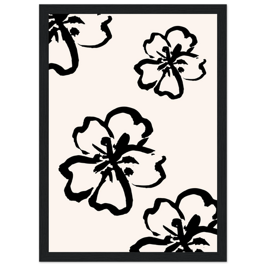 Spring art print in a Wood frame size 21x29.7 cm / 8x12" affordable wall art by Art Aunty NZ