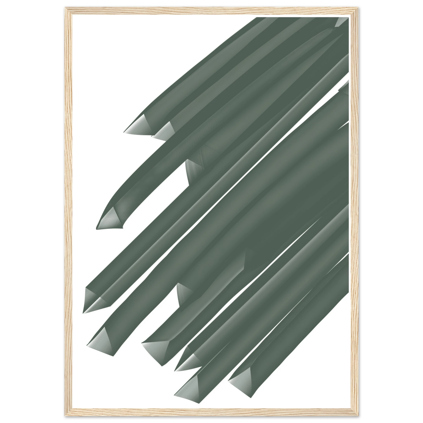 Spare art print in a White frame size A2 (42 x 59.4  cm) affordable wall art by Art Aunty NZ