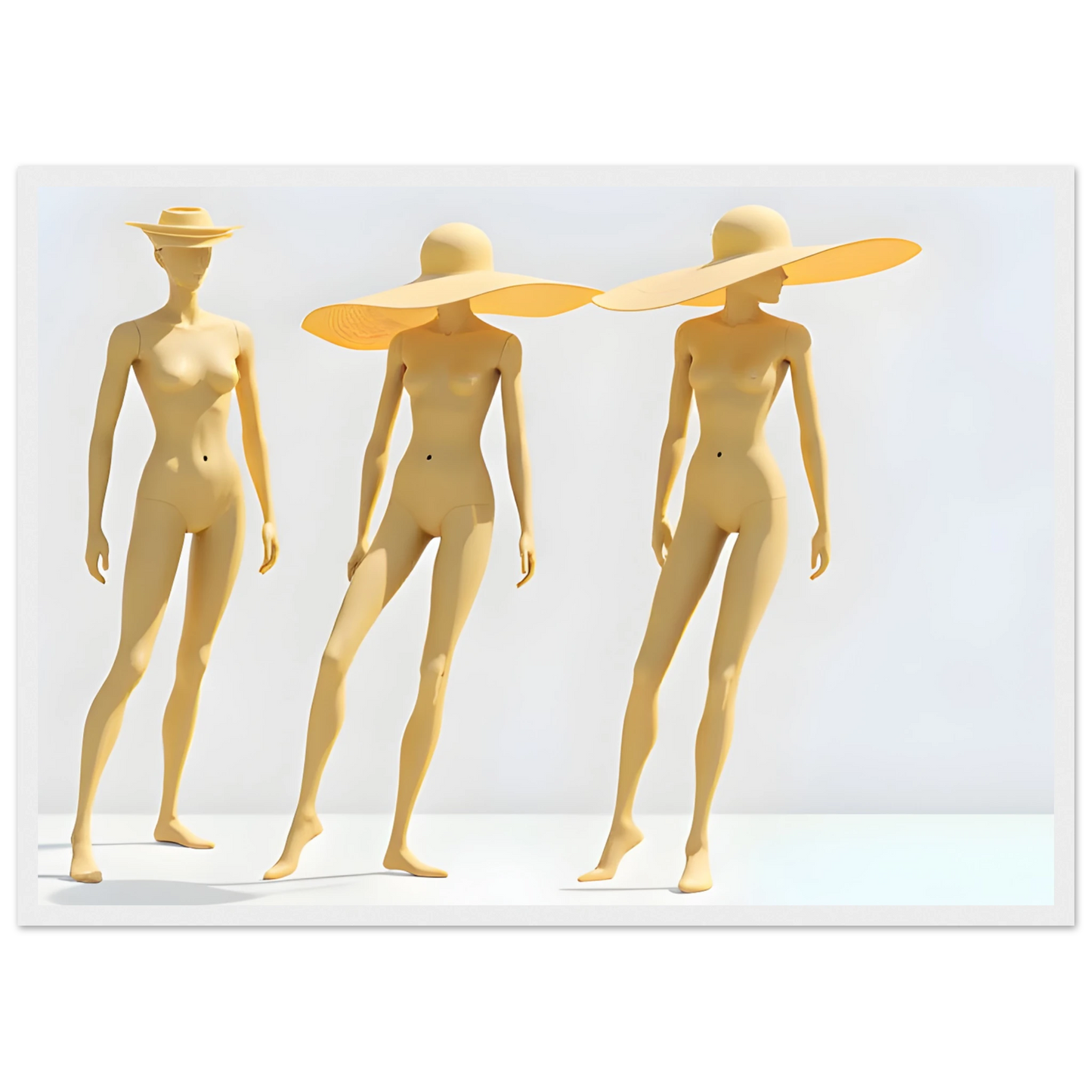 Trio art print in a Black frame size 21x29.7 cm / 8x12" affordable wall art by Art Aunty NZ