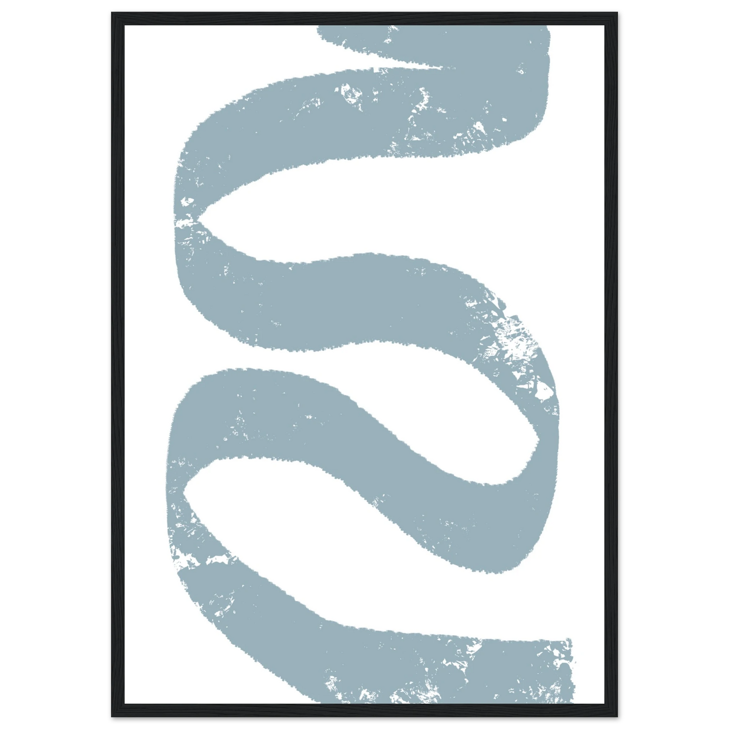 Feeling blue art print in a Wood frame size 21x29.7 cm / 8x12" affordable wall art by Art Aunty NZ