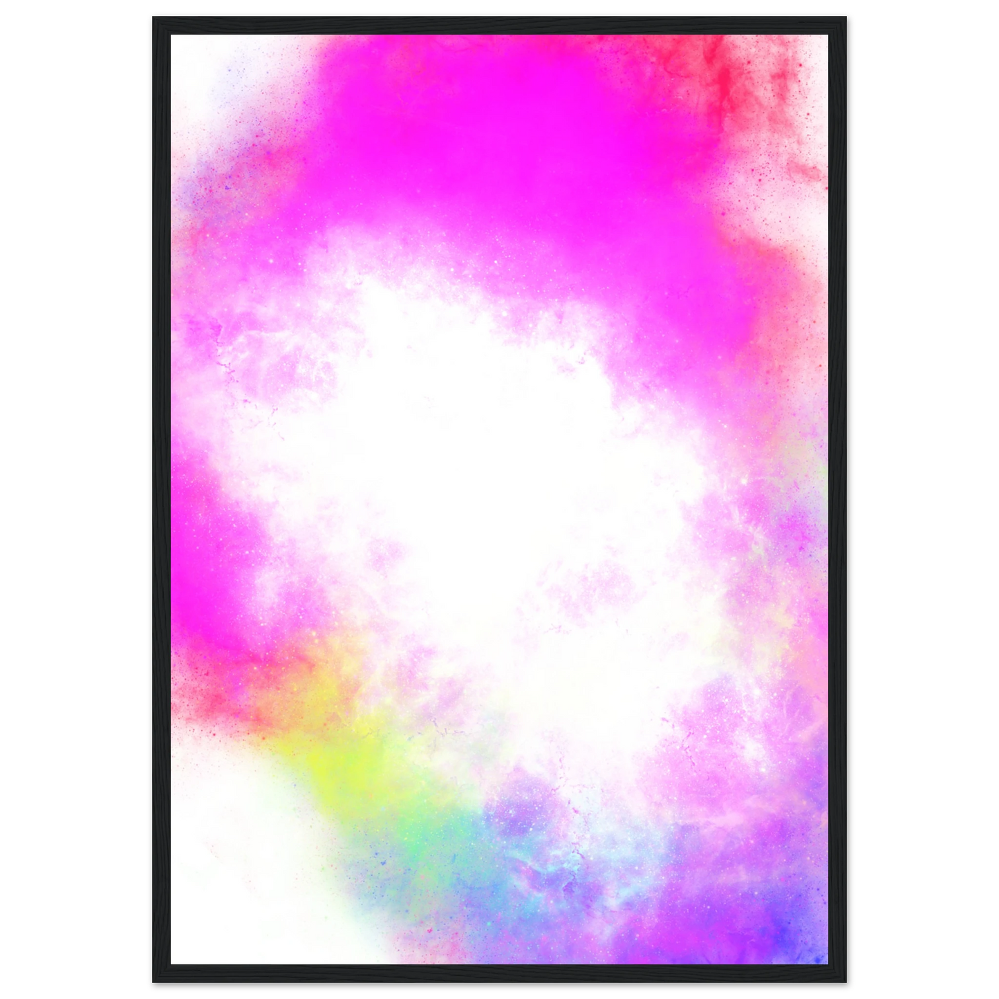 Big bang 1 art print in a Wood frame size 21x29.7 cm / 8x12" affordable wall art by Art Aunty NZ