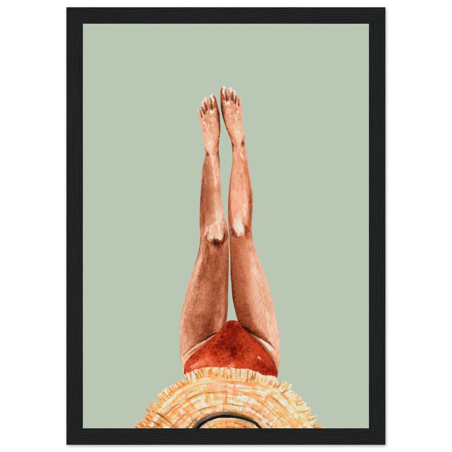 Beach daze 1 art print in a White frame size A2 (42 x 59.4  cm) affordable wall art by Art Aunty NZ