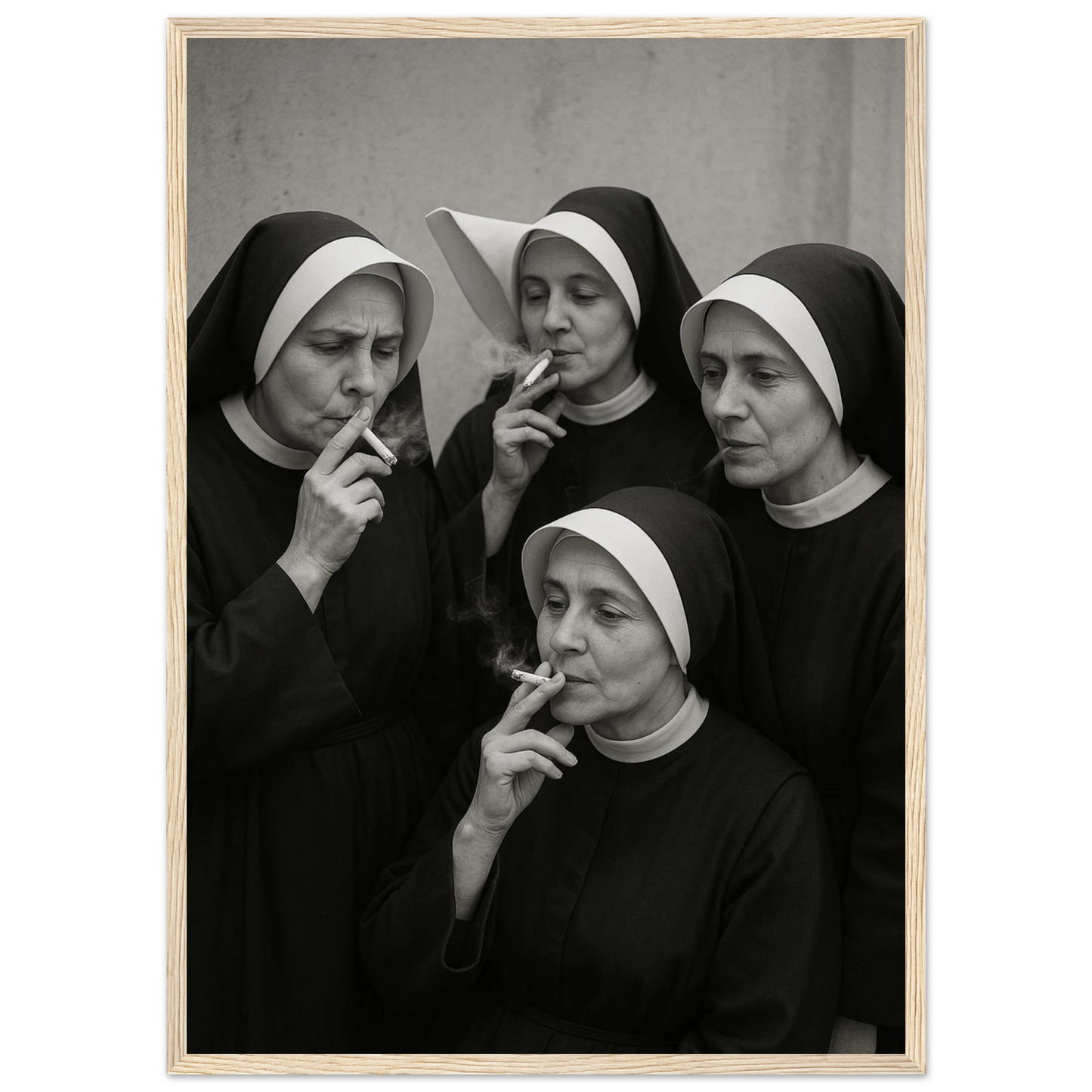 Amen 1 art print in a White frame size A1 (59.4 x 84.1  cm) affordable wall art by Art Aunty NZ