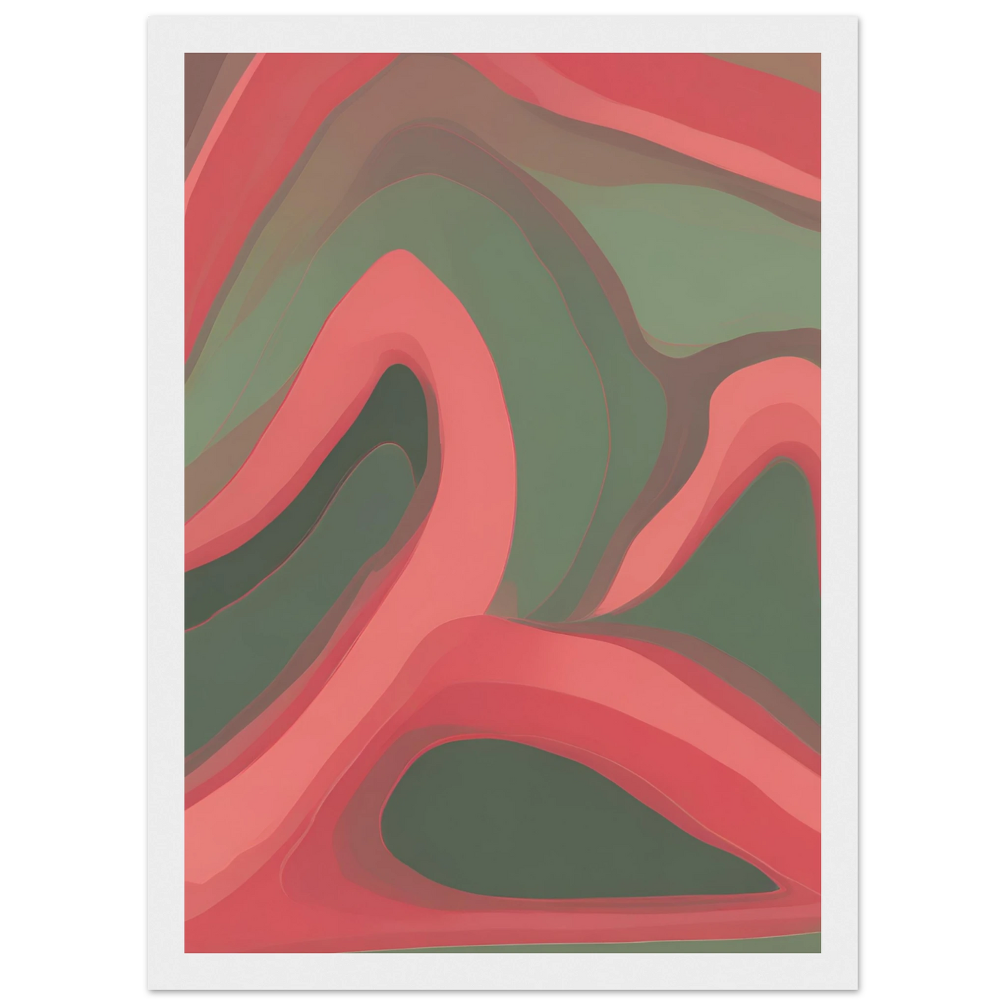 Mountains art print in a Black frame size A2 (42 x 59.4  cm) affordable wall art by Art Aunty NZ