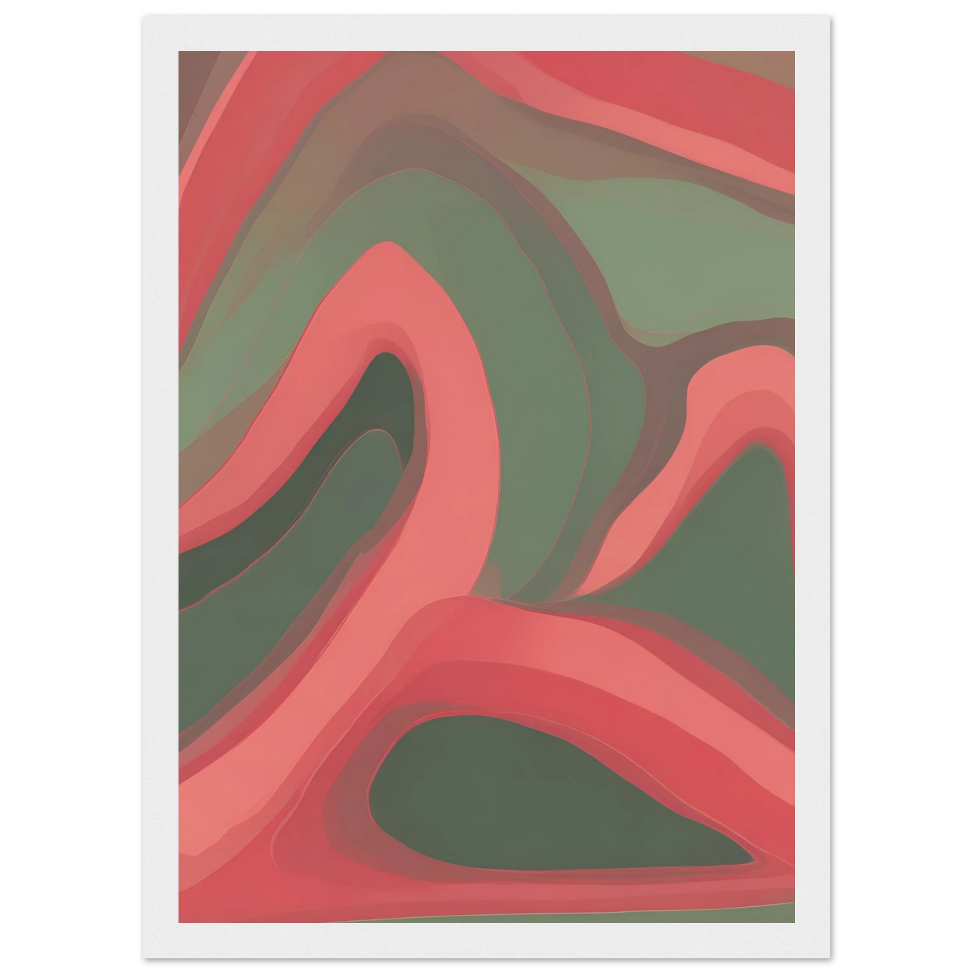 Mountains art print in a Black frame size A2 (42 x 59.4  cm) affordable wall art by Art Aunty NZ