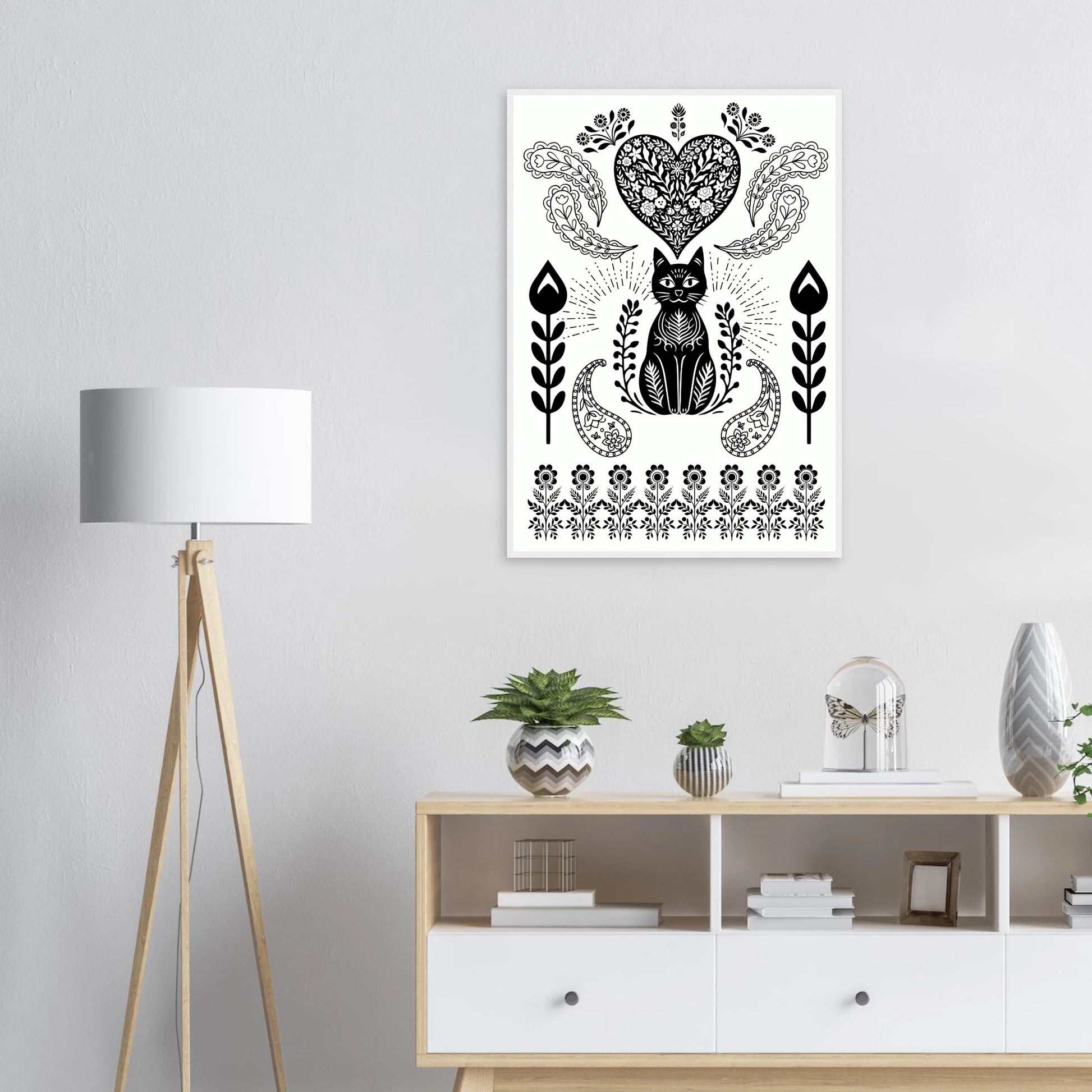 Zen pat art print in a  size  affordable wall art by Art Aunty NZ