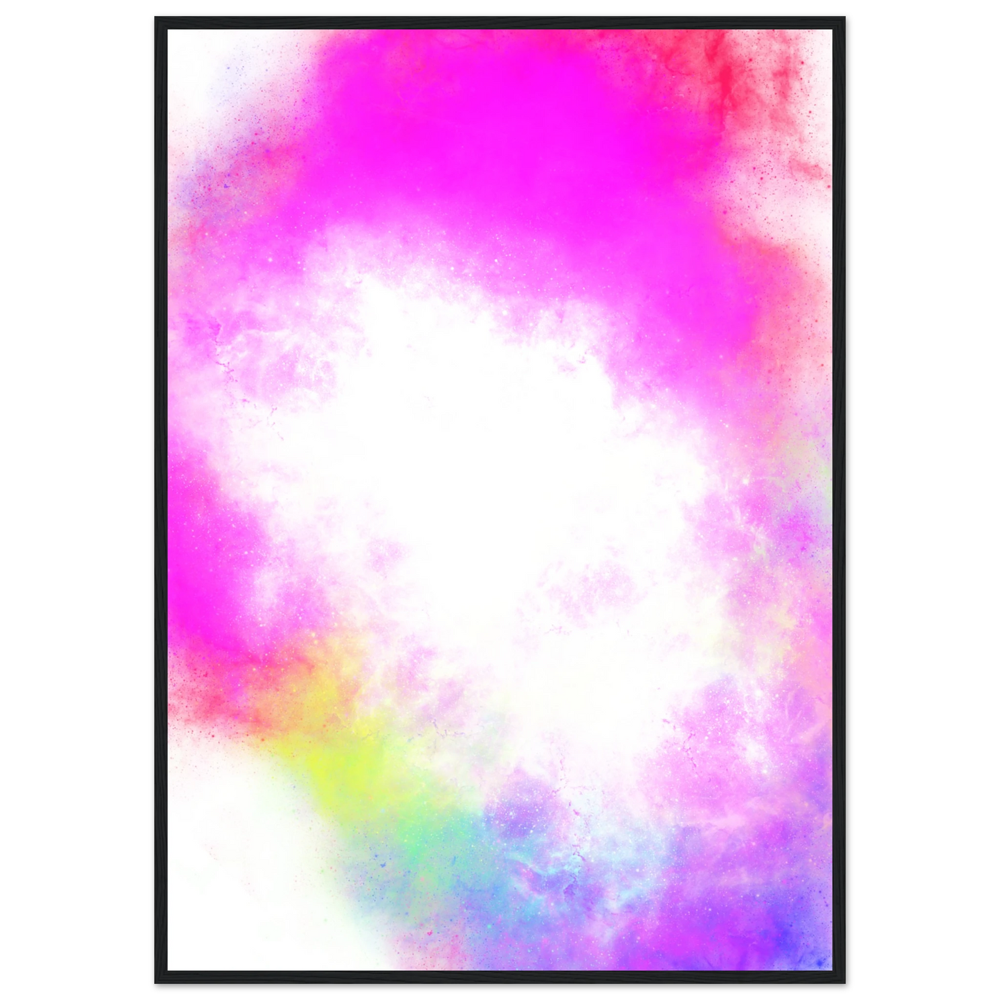 Big bang 1 art print in a White frame size A2 (42 x 59.4  cm) affordable wall art by Art Aunty NZ
