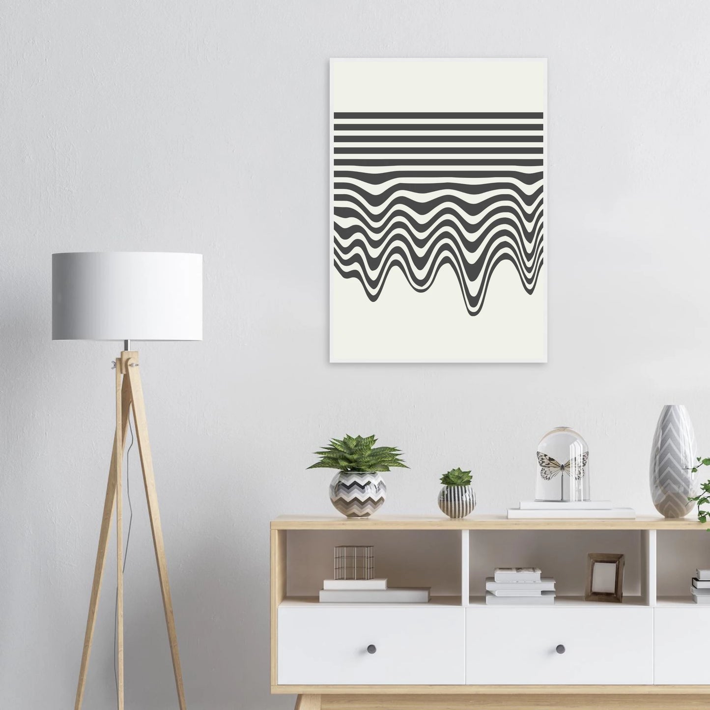 Abstract wave flow art print modern minimalist wall decor by anya trut choose your size frame art print in a  size  affordable wall art by Art Aunty NZ