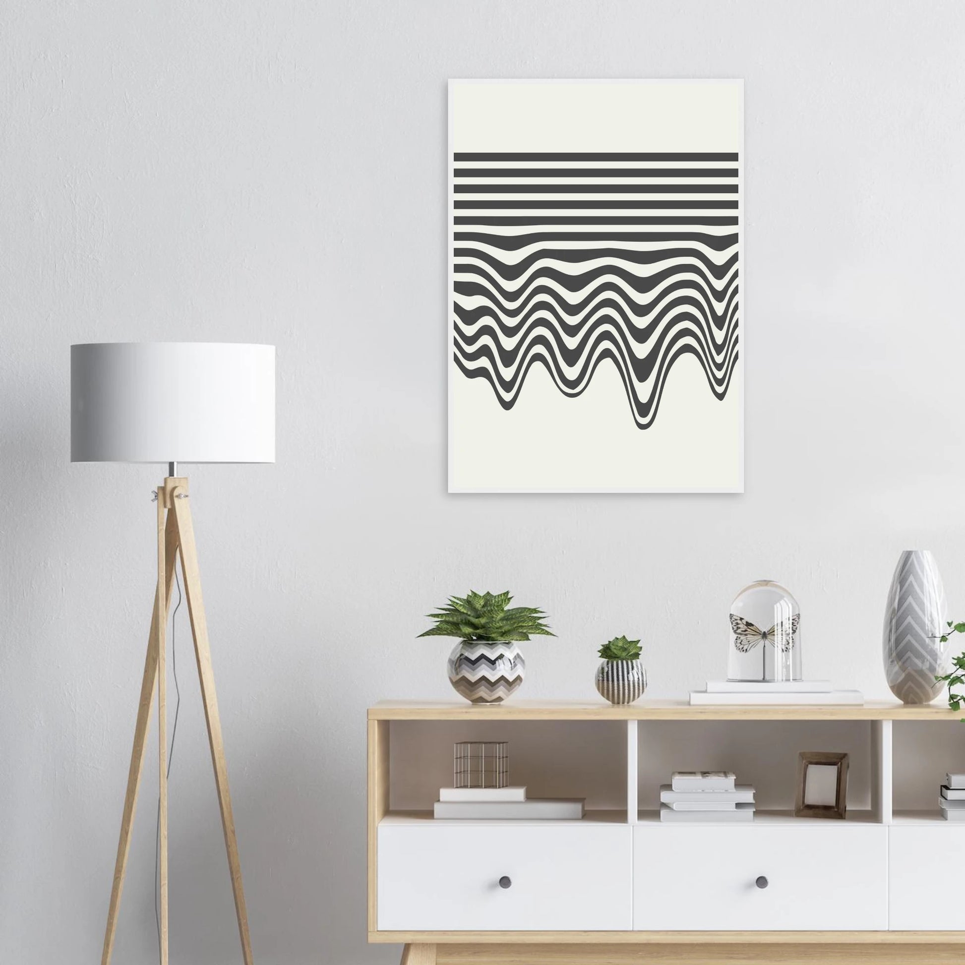 Abstract wave flow art print modern minimalist wall decor by anya trut choose your size frame art print in a  size  affordable wall art by Art Aunty NZ