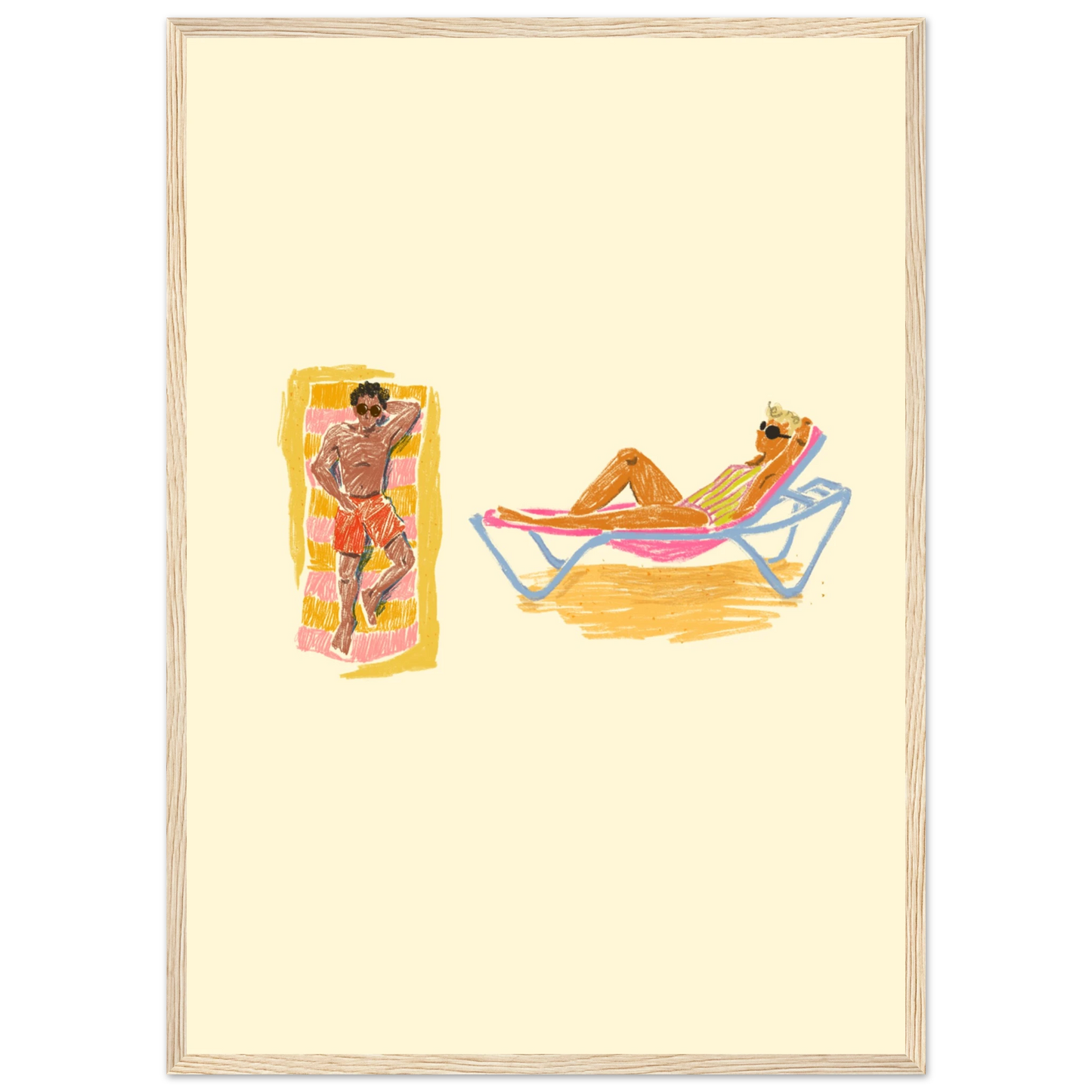 Day for it one art print in a Black frame size 21x29.7 cm / 8x12" affordable wall art by Art Aunty NZ