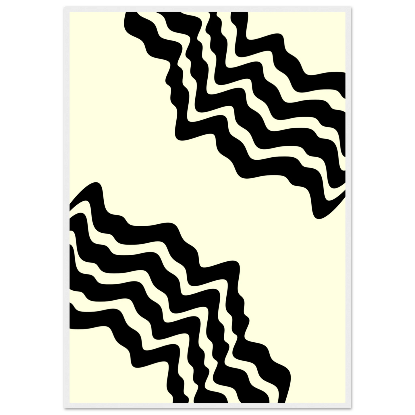 Straight line art print in a White frame size 21x29.7 cm / 8x12" affordable wall art by Art Aunty NZ