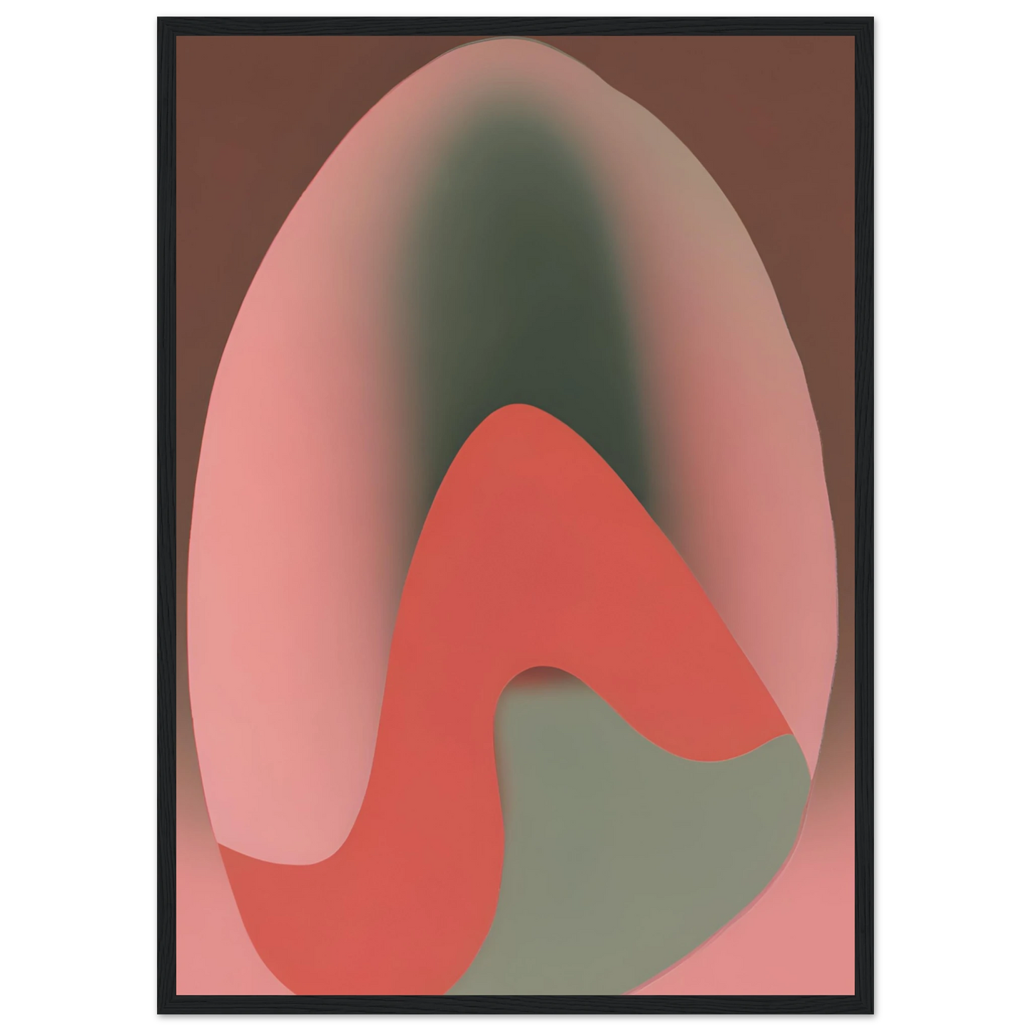 Egg art print in a Black frame size A1 (59.4 x 84.1  cm) affordable wall art by Art Aunty NZ