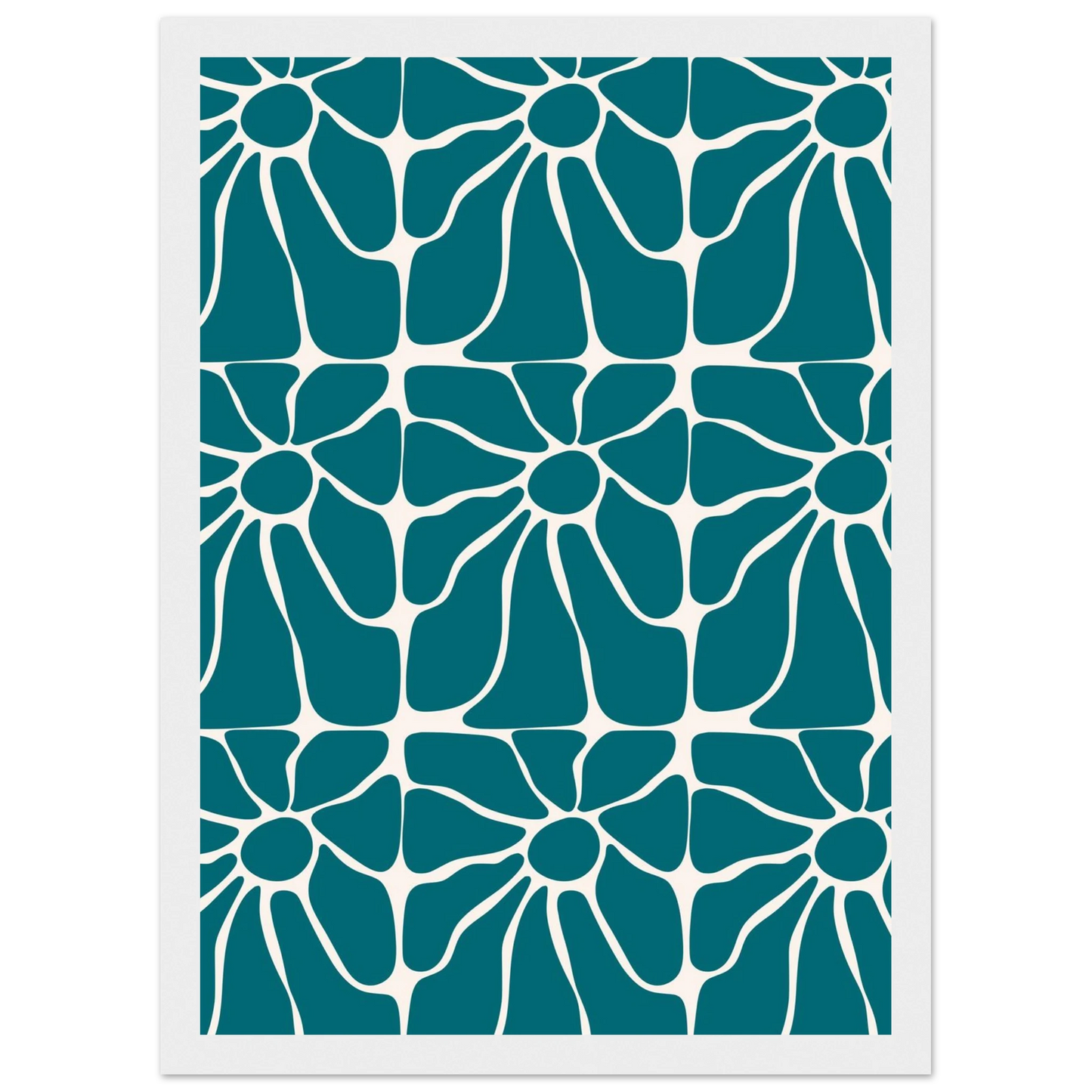 Teal talks art print in a Black frame size 21x29.7 cm / 8x12" affordable wall art by Art Aunty NZ