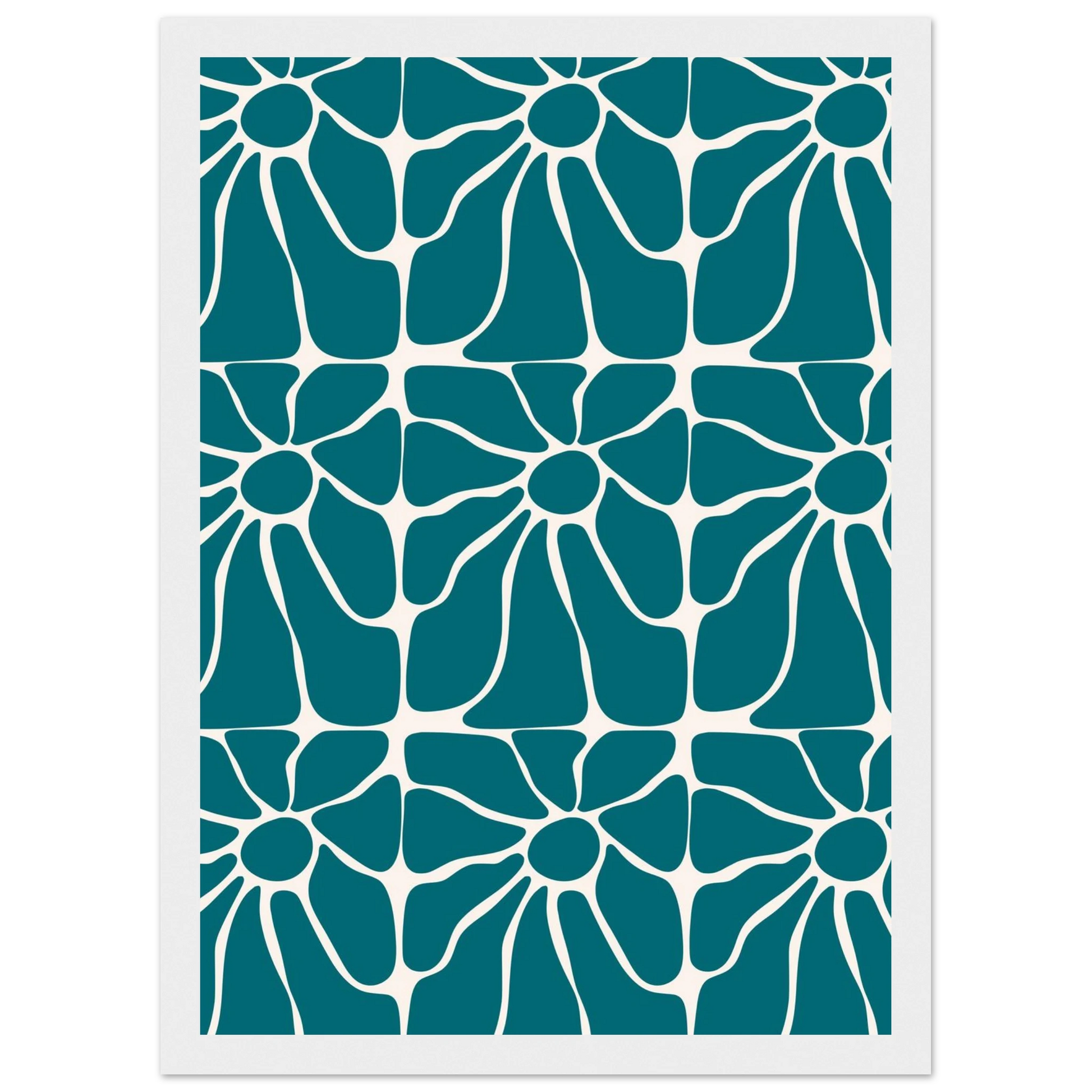 Teal talks art print in a Black frame size 21x29.7 cm / 8x12" affordable wall art by Art Aunty NZ