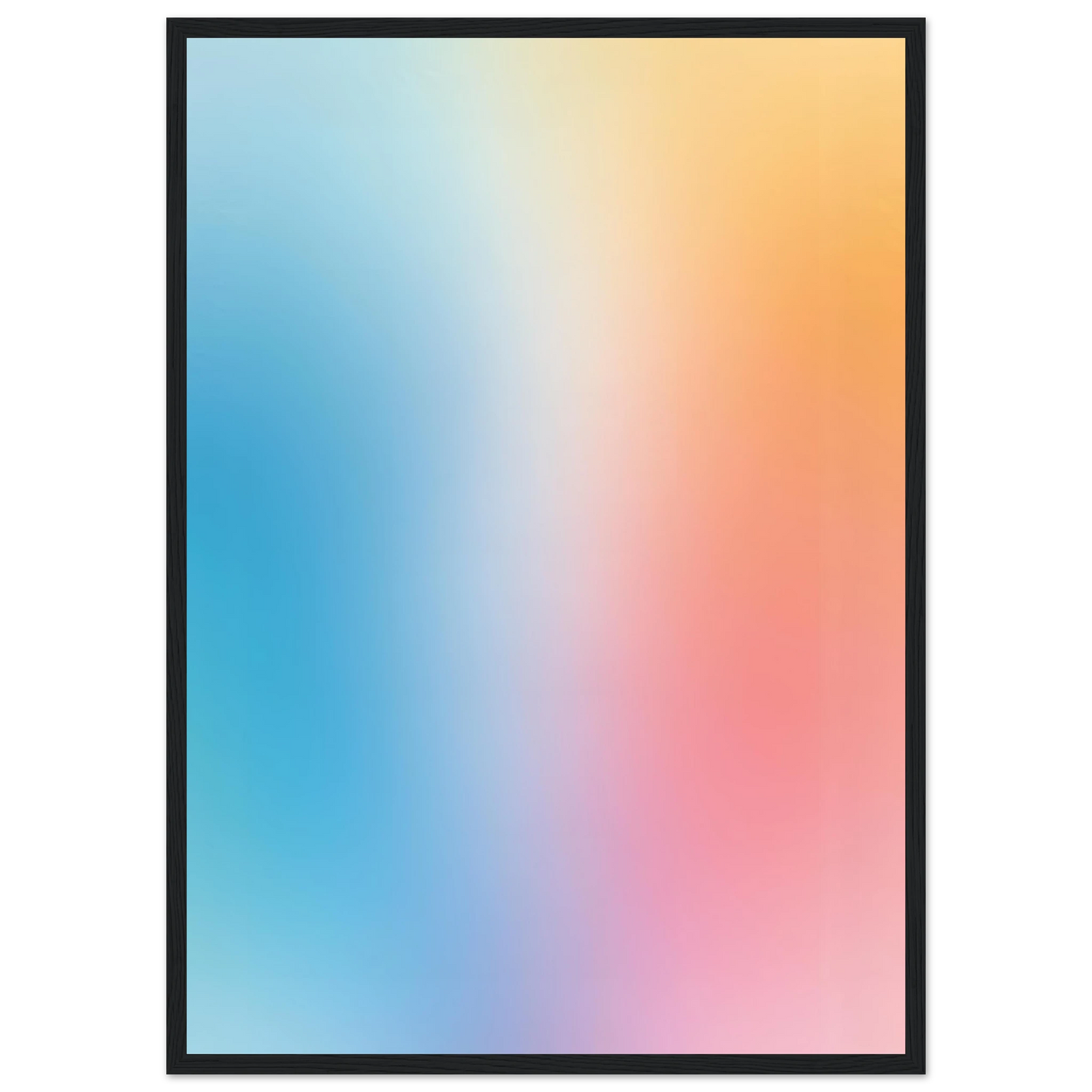 Rise art print in a Black frame size A2 (42 x 59.4  cm) affordable wall art by Art Aunty NZ