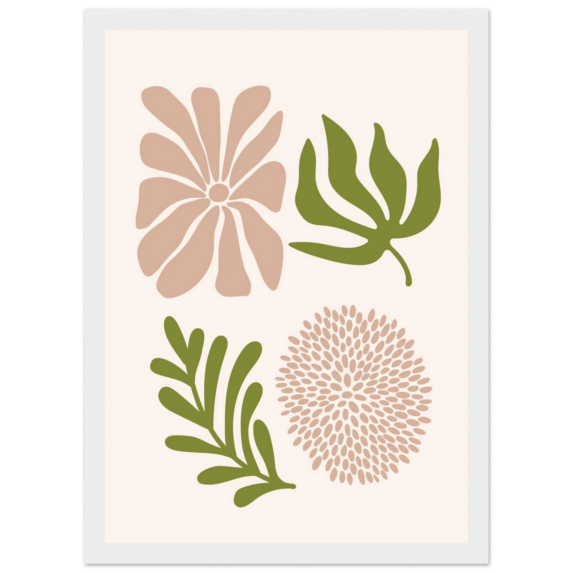 Blooming art print in a Black frame size 21x29.7 cm / 8x12" affordable wall art by Art Aunty NZ