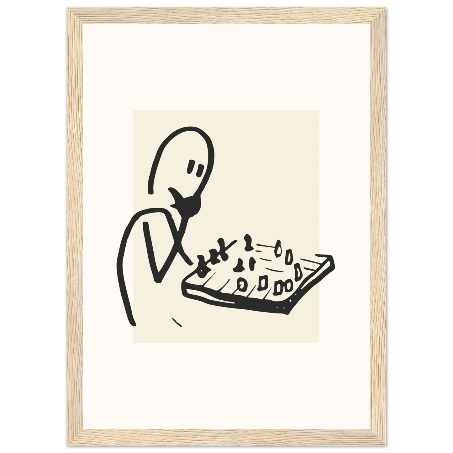 Strategy art print in a Black frame size 21x29.7 cm / 8x12" affordable wall art by Art Aunty NZ