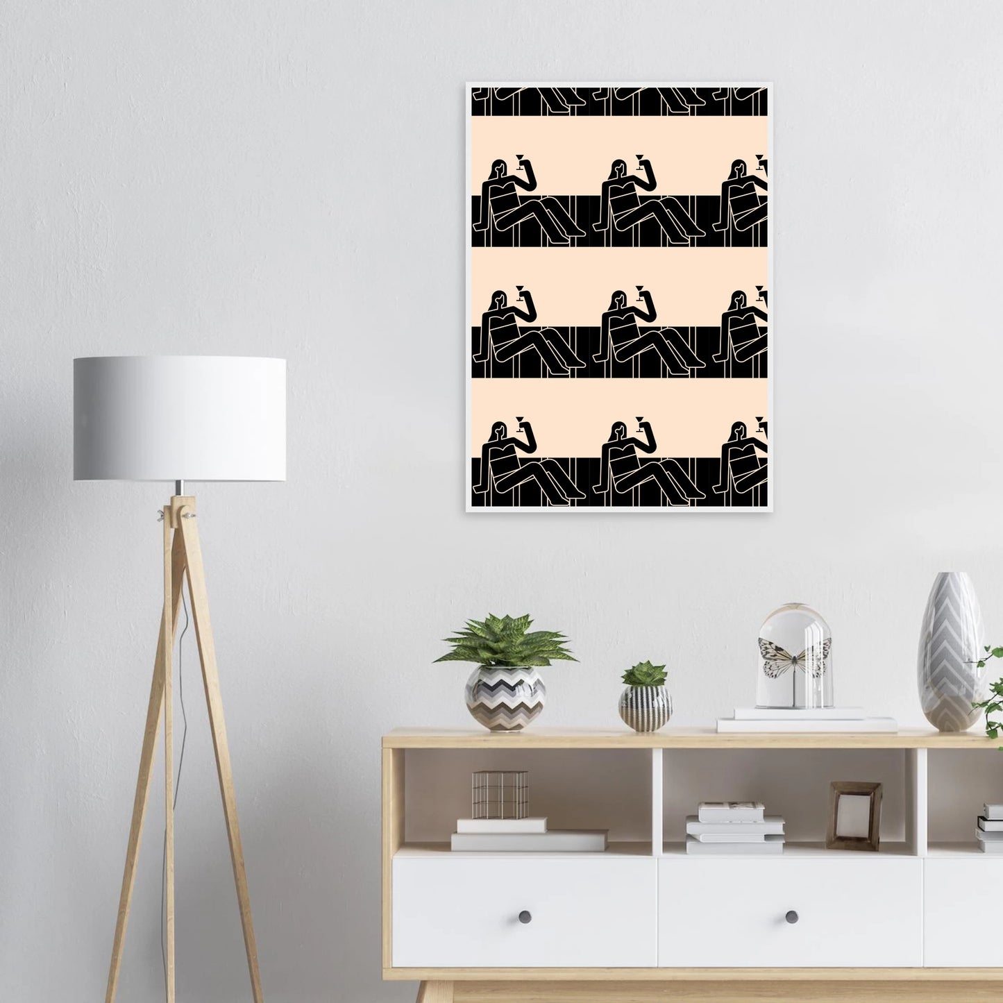 Chillin art print in a  size  affordable wall art by Art Aunty NZ