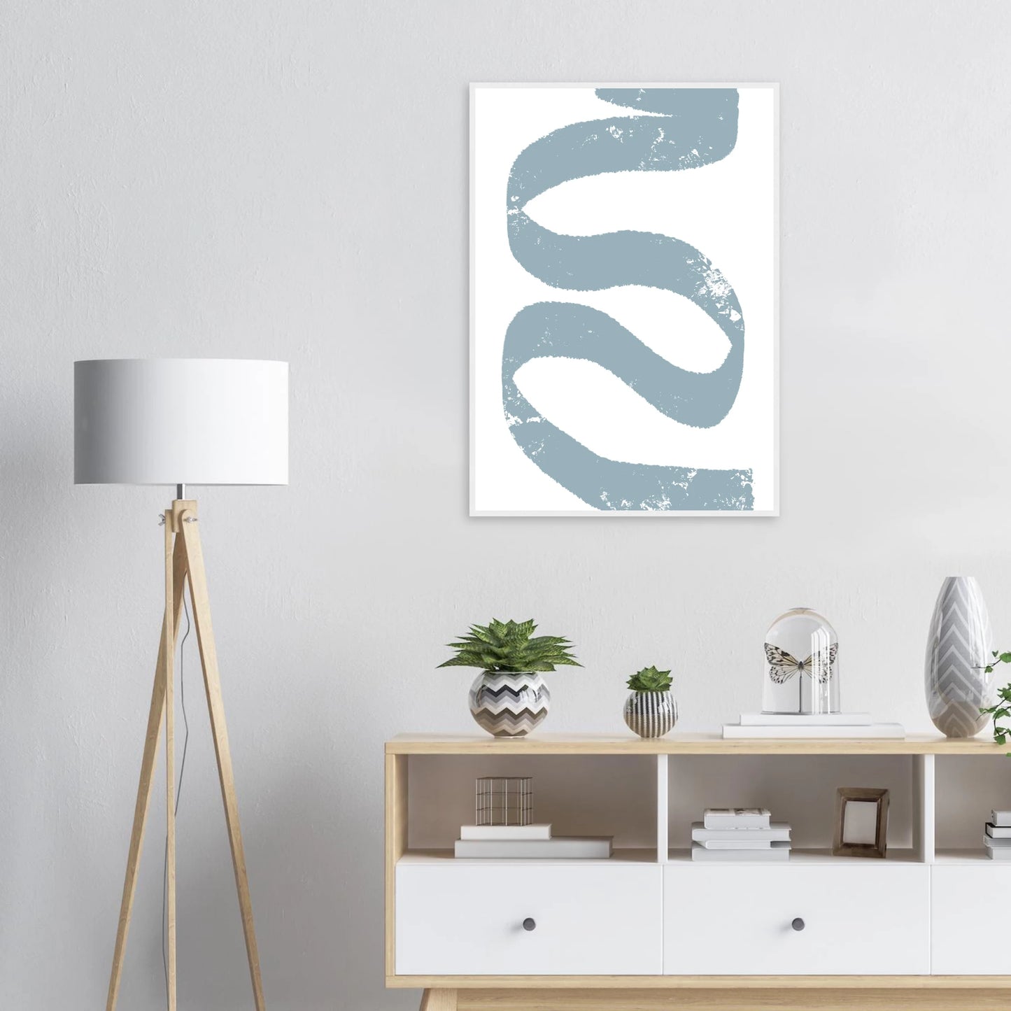 Feeling blue art print in a  size  affordable wall art by Art Aunty NZ