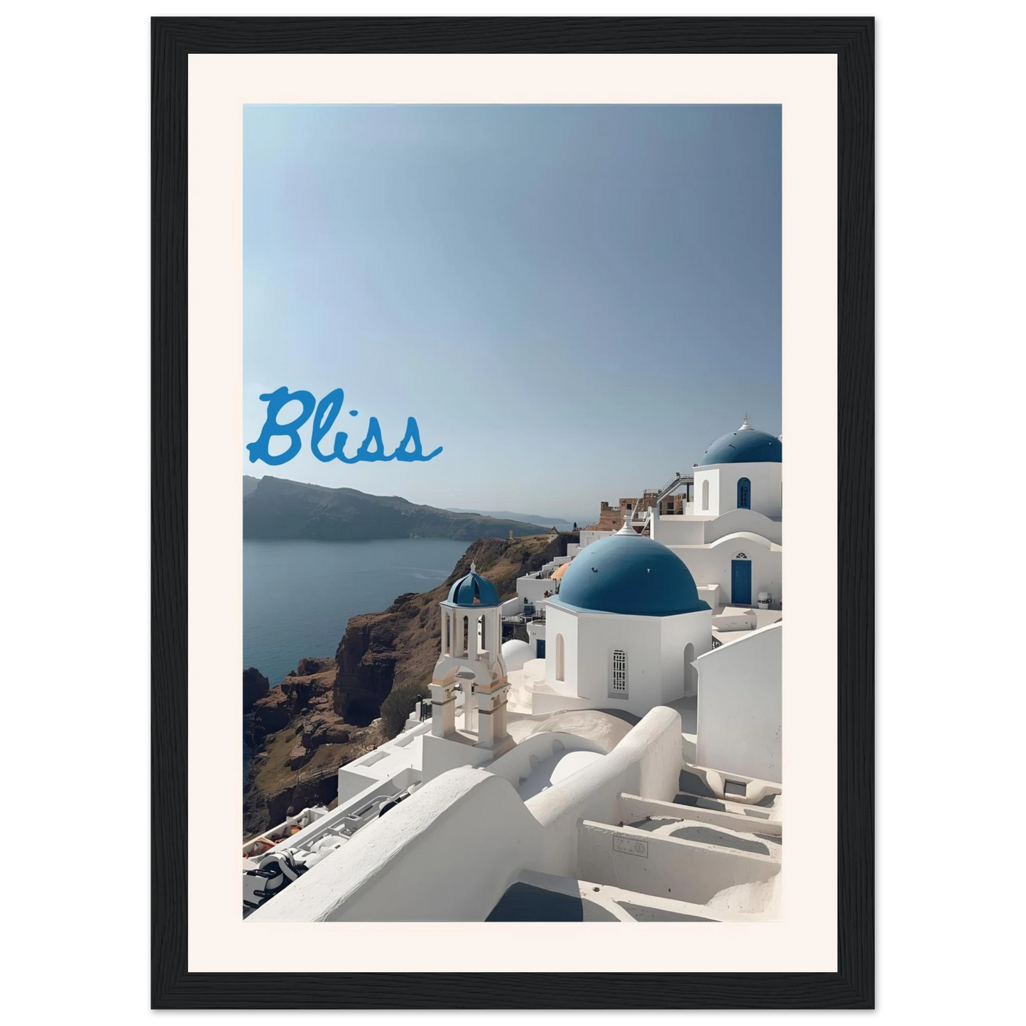 Bliss art print in a Wood frame size A1 (59.4 x 84.1  cm) affordable wall art by Art Aunty NZ