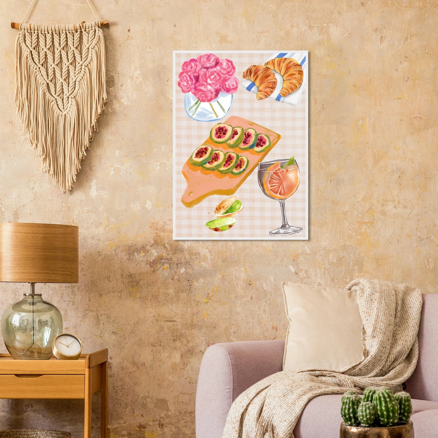 Summer brunch still life framed poster anya trut original artwork 1 art print in a  size  affordable wall art by Art Aunty NZ