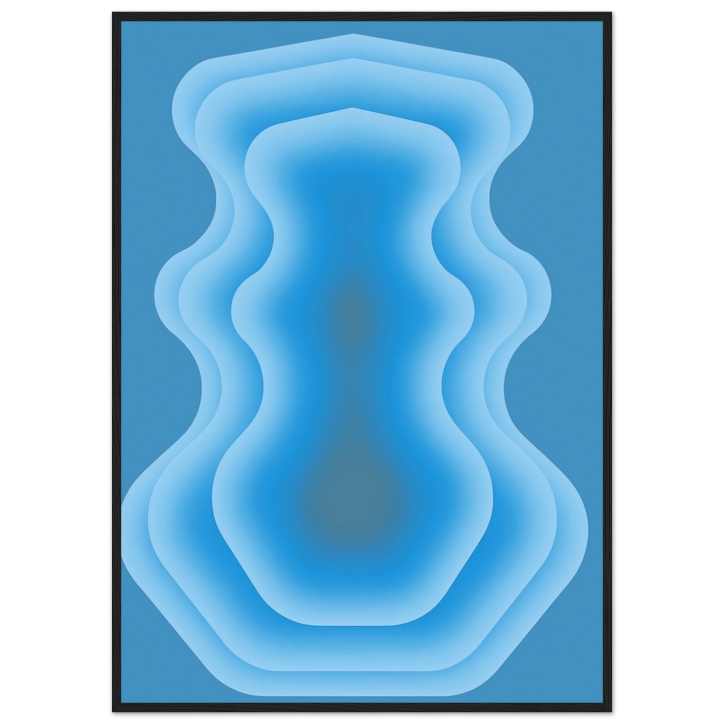 Deeper art print in a Black frame size 21x29.7 cm / 8x12" affordable wall art by Art Aunty NZ