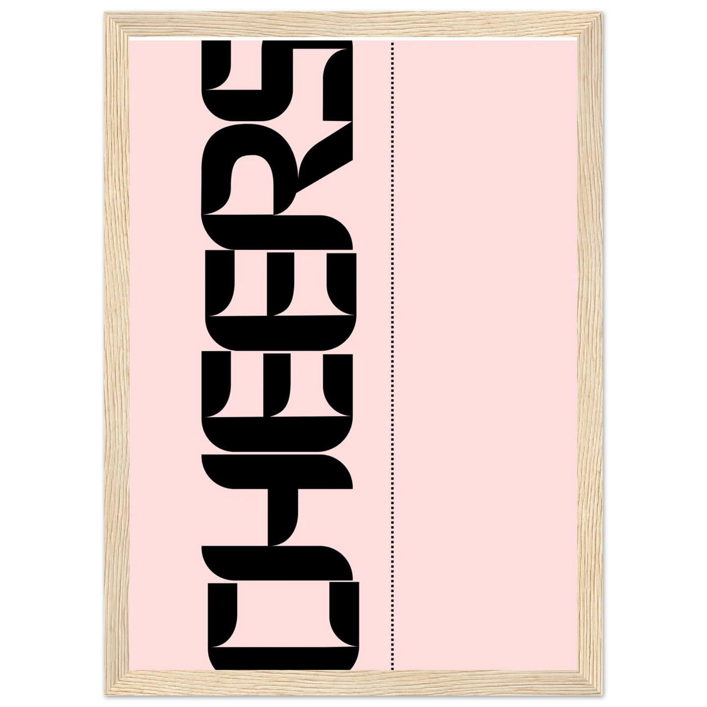 Blush 1 art print in a Black frame size A2 (42 x 59.4  cm) affordable wall art by Art Aunty NZ