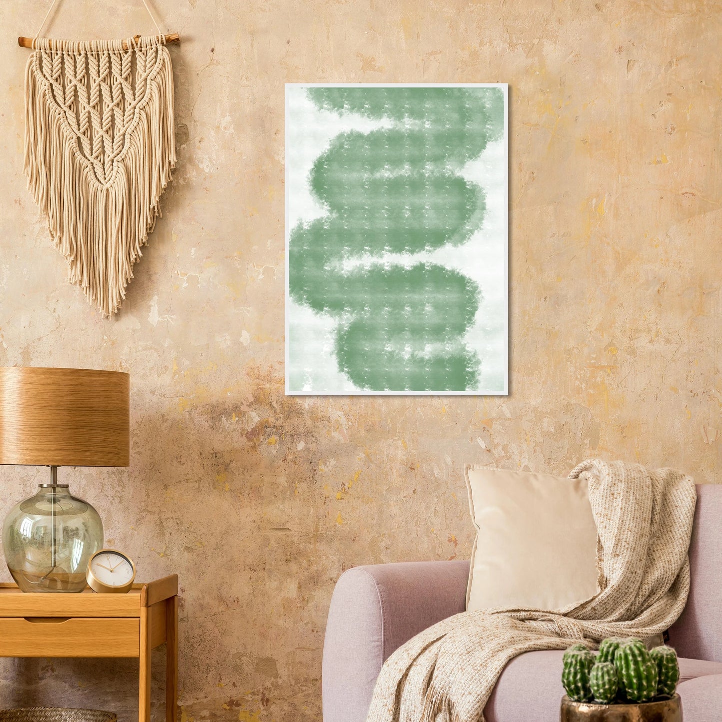 Calm material art print in a  size  affordable wall art by Art Aunty NZ