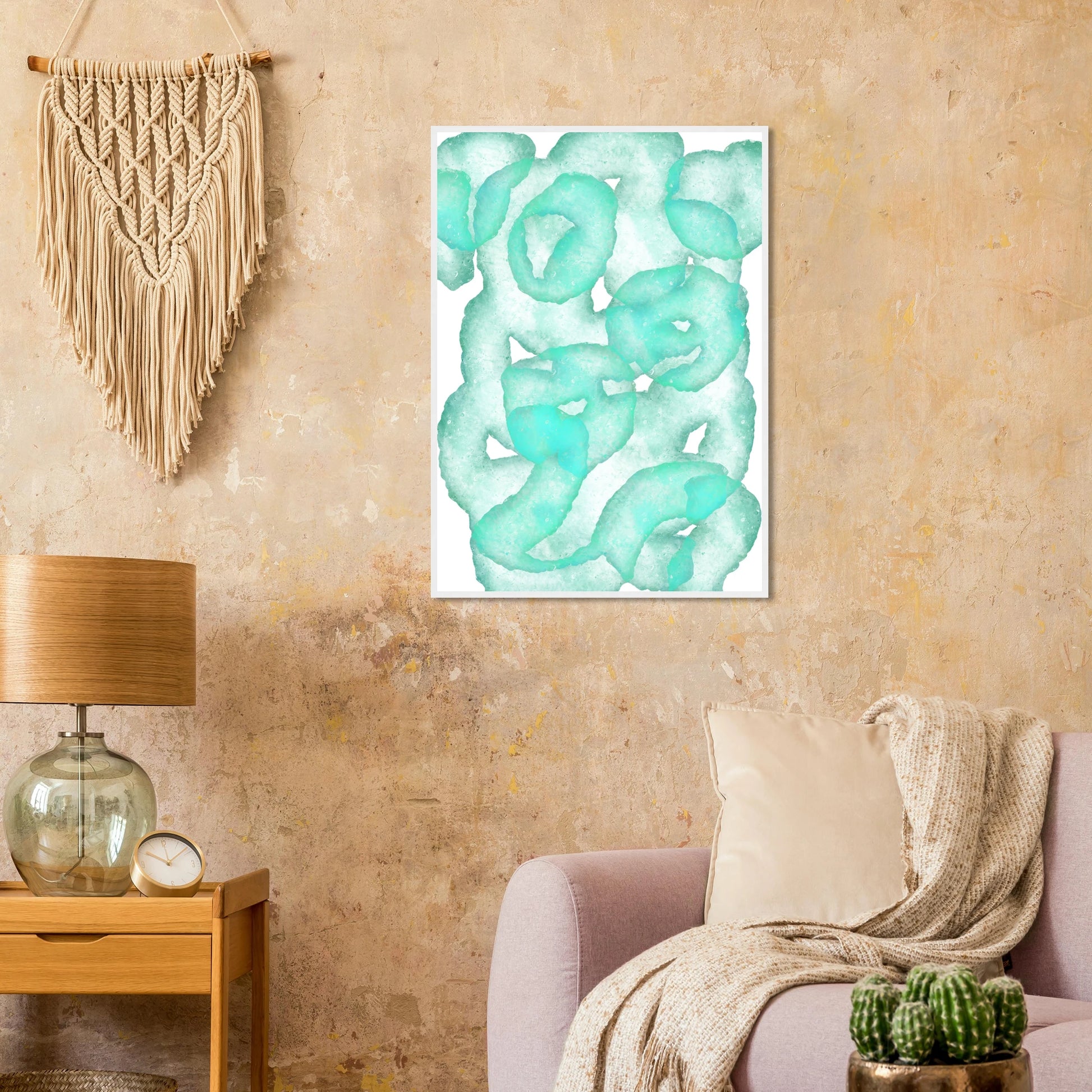 Glow worm art print in a  size  affordable wall art by Art Aunty NZ