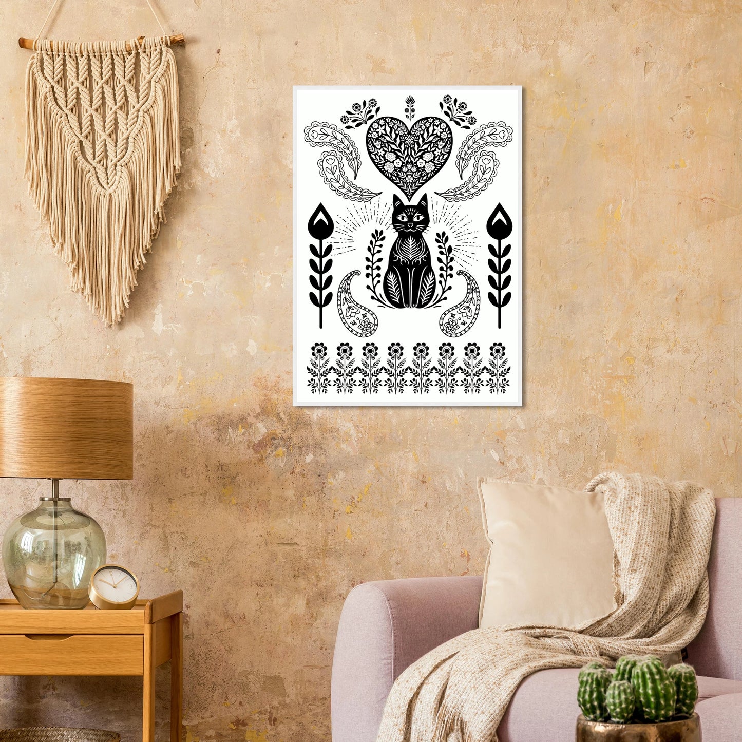 Zen pat art print in a  size  affordable wall art by Art Aunty NZ