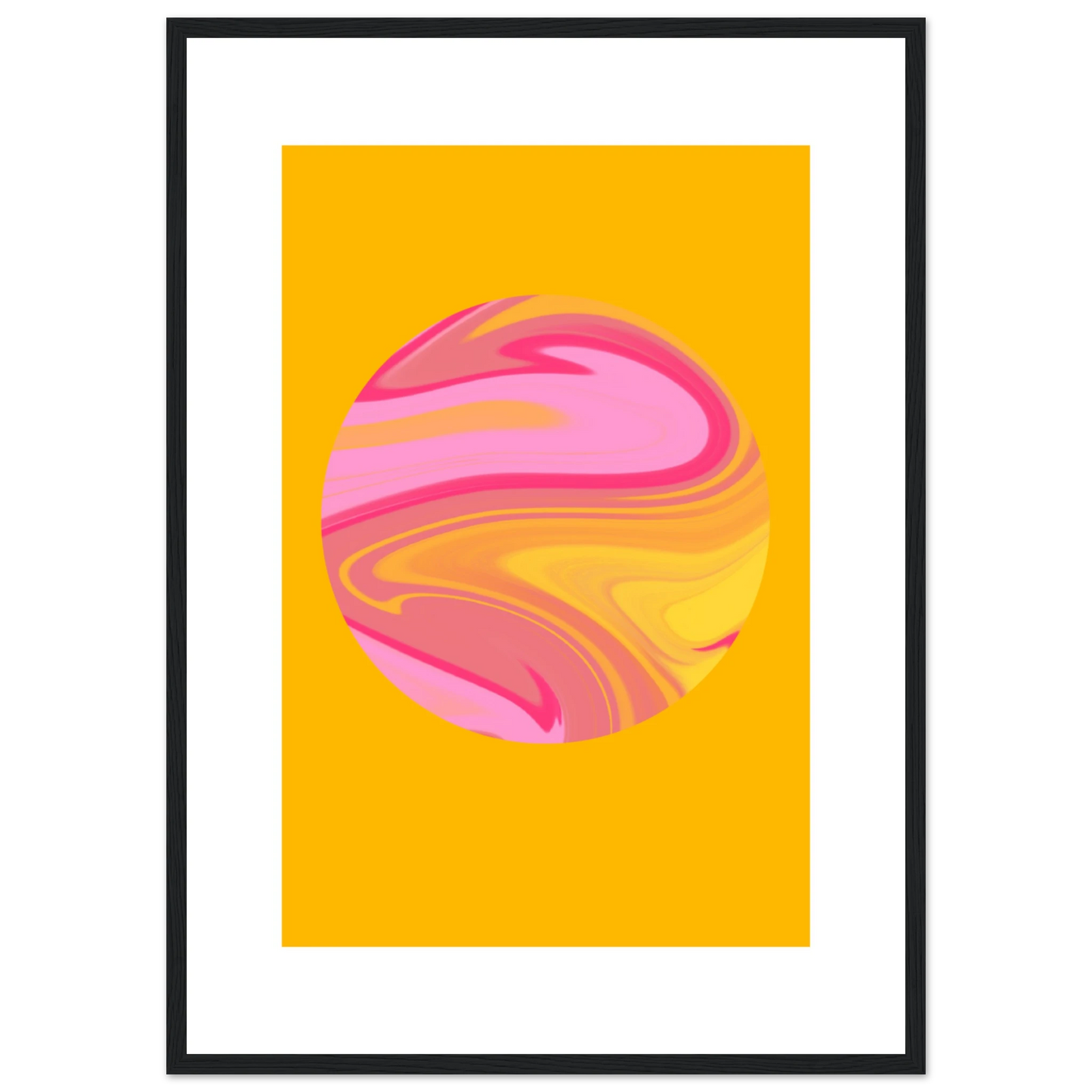 Name art print in a Wood frame size A1 (59.4 x 84.1  cm) affordable wall art by Art Aunty NZ