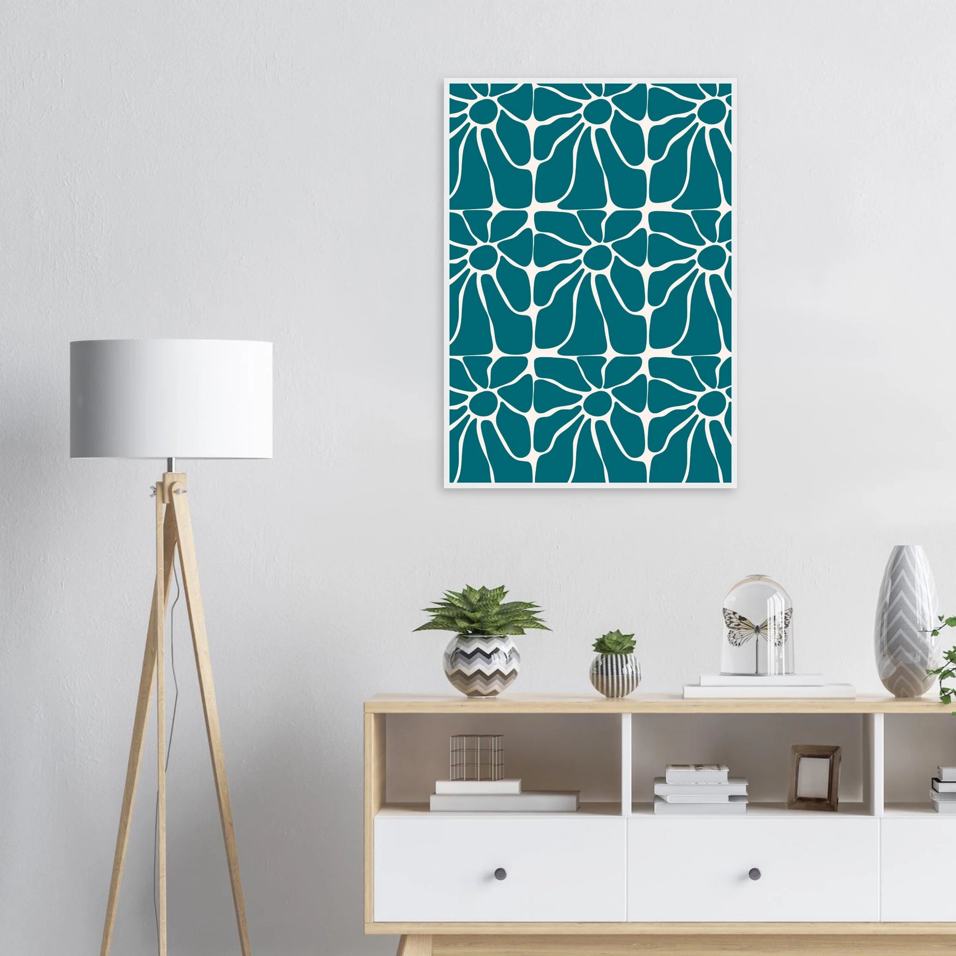 Teal talks art print in a  size  affordable wall art by Art Aunty NZ