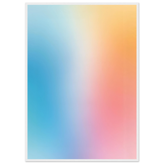 Rise art print in a White frame size 21x29.7 cm / 8x12" affordable wall art by Art Aunty NZ