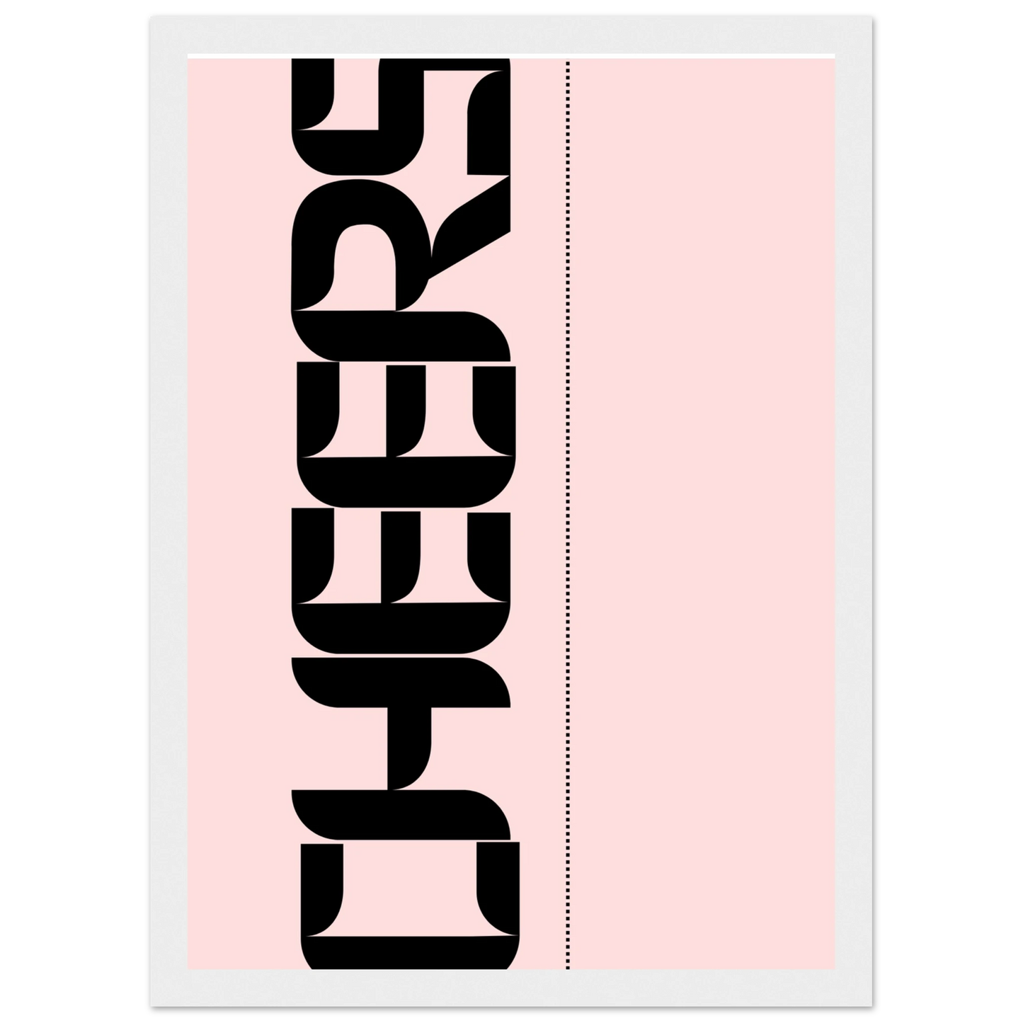 Blush 1 art print in a Black frame size 21x29.7 cm / 8x12" affordable wall art by Art Aunty NZ