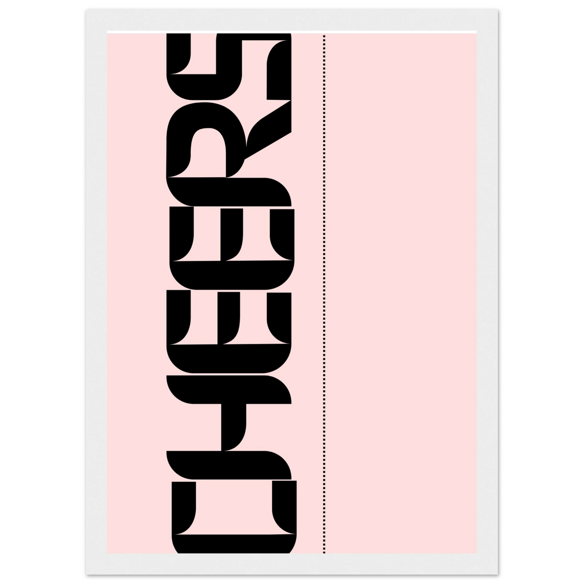 Blush 1 art print in a Black frame size 21x29.7 cm / 8x12" affordable wall art by Art Aunty NZ