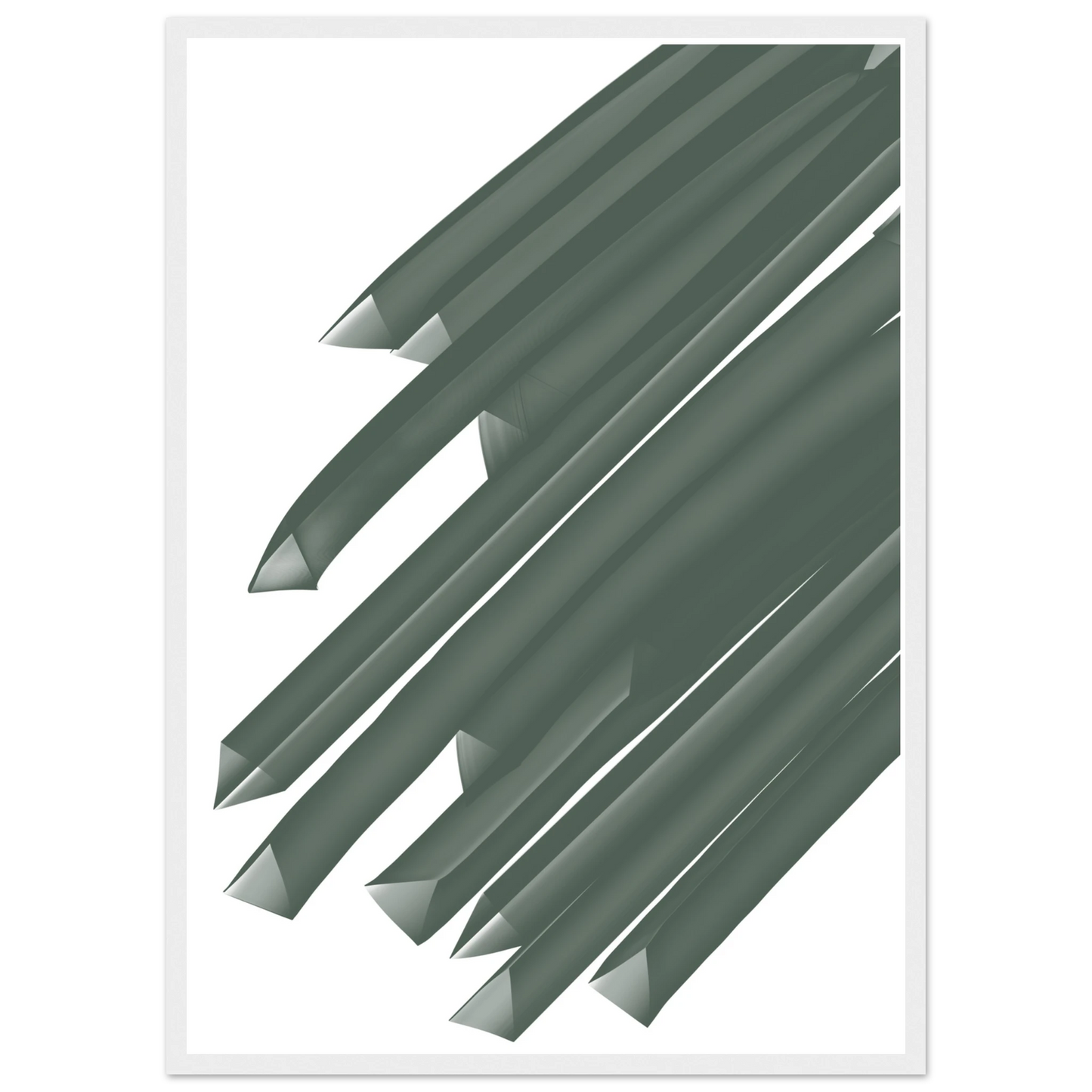 Spare art print in a Black frame size A1 (59.4 x 84.1  cm) affordable wall art by Art Aunty NZ