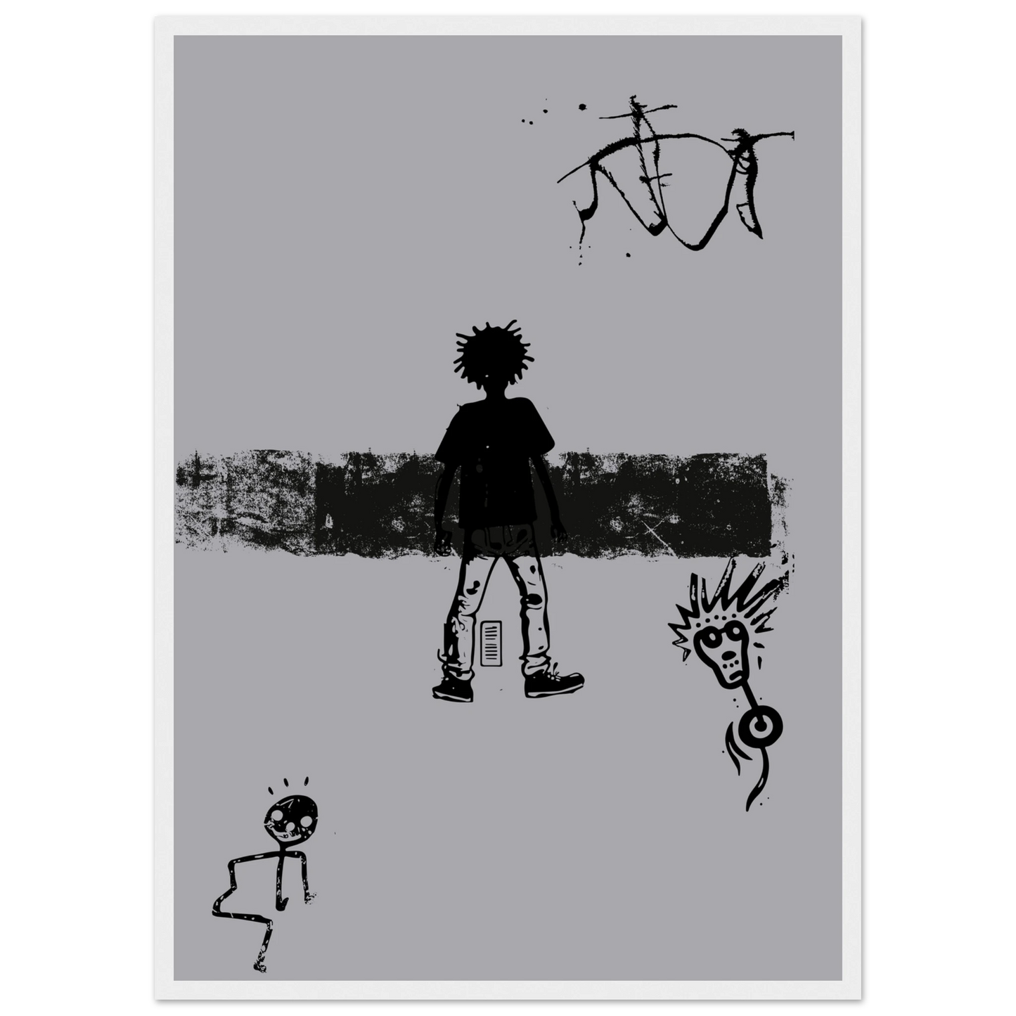 Streamz art print in a Wood frame size 21x29.7 cm / 8x12" affordable wall art by Art Aunty NZ