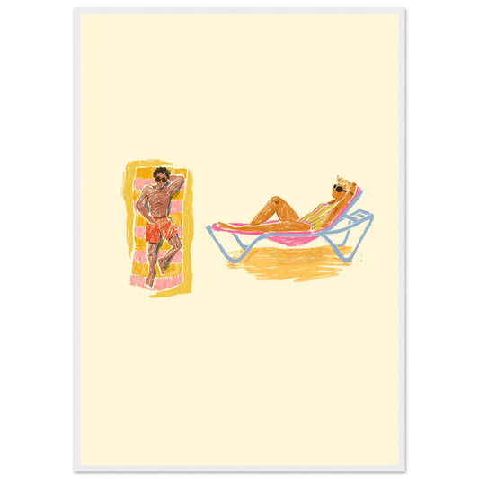 Day for it one art print in a White frame size 21x29.7 cm / 8x12" affordable wall art by Art Aunty NZ