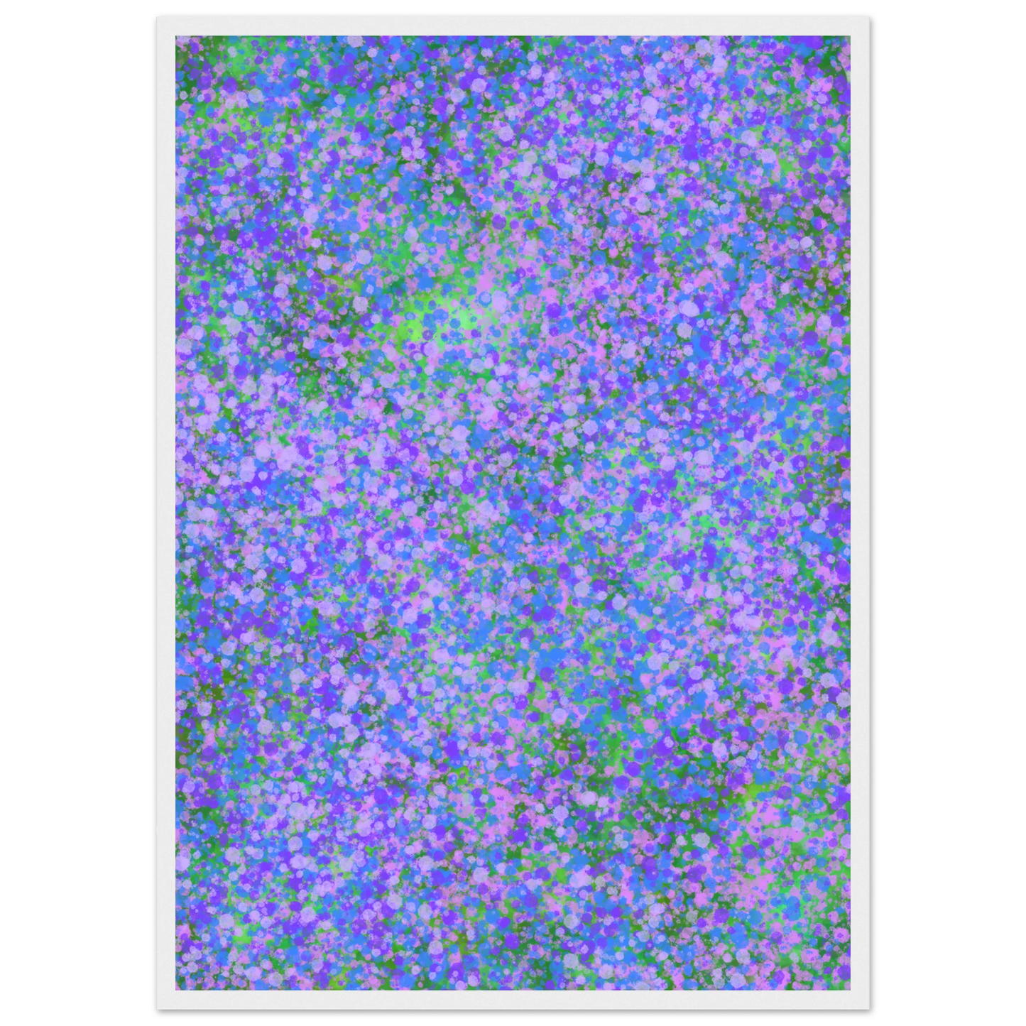 Abstract lavender fields vibrant impressionist art print by anya trut choose your size frame art print in a Wood frame size A2 (42 x 59.4  cm) affordable wall art by Art Aunty NZ