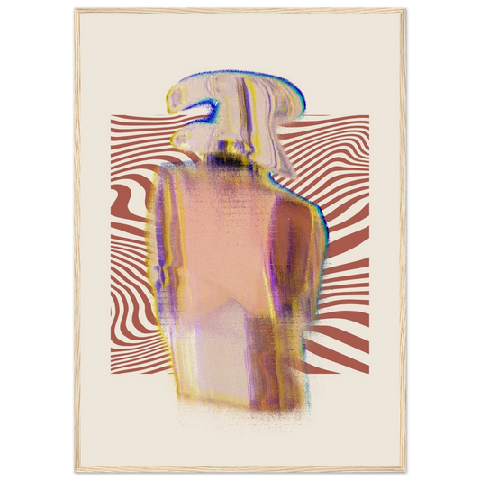 Halt art print in a Wood frame size 21x29.7 cm / 8x12" affordable wall art by Art Aunty NZ